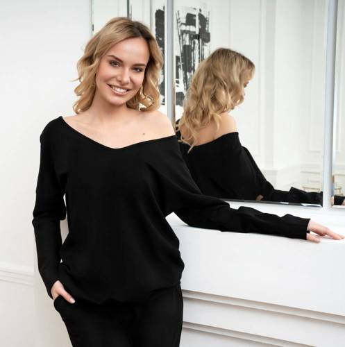 Karina Felpa da donna Moda - nero