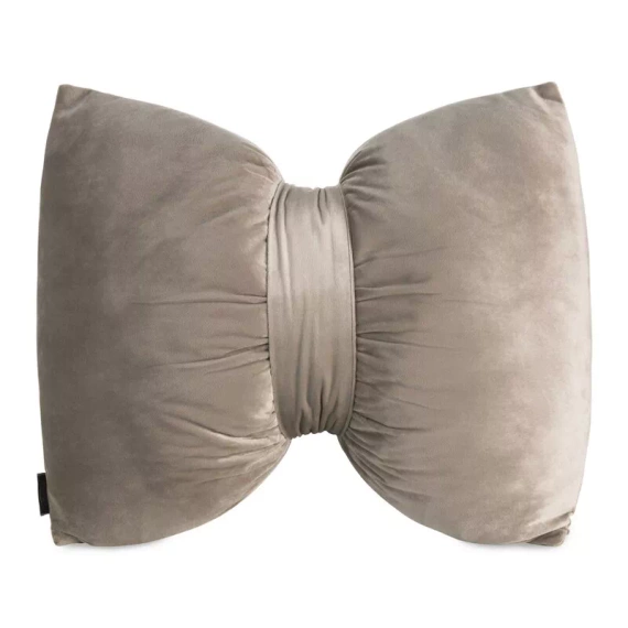 Eurofirany Cuscino natalizio beige 45x55 - fiocco di velluto