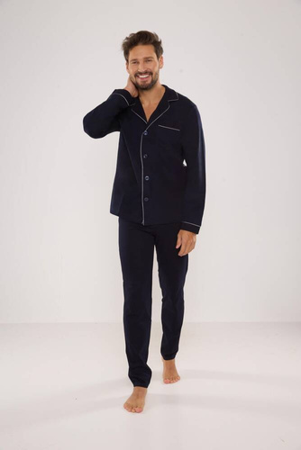 729 Norberto Pigiama da uomo De Lafense - blu navy