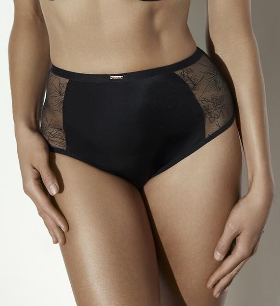 Figi brazylijskie 2297/B Black Ava koronkowe czarne S–3XL
