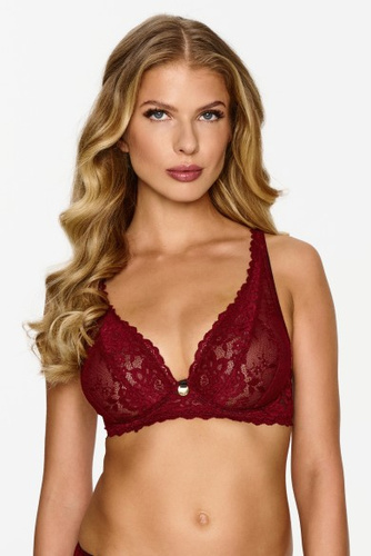 2631 Reggiseno Lupoline - bralette in pizzo bordeaux con ferretto