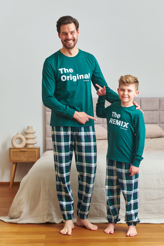 7341 Doctor Nap - Pigiama da uomo "The Original" | 100% cotone, produzione polacca - smeraldo