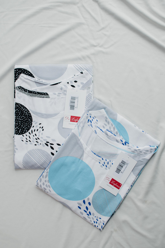 860 Camicia da notte Amelia De Lafense - manica corta, morbida viscosa - grigio