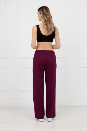 Pantaloni lunghi bordeaux da donna Caro - pantaloni eleganti e alla moda