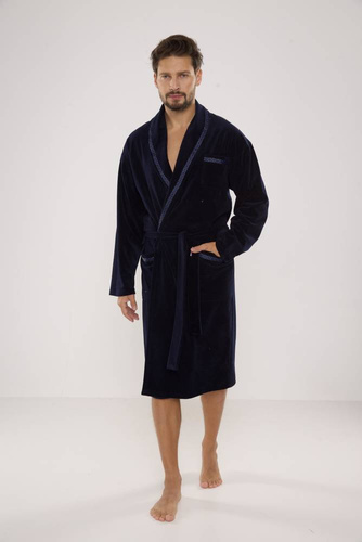 666 Ronaldo vestaglia da uomo De Lafense - blu navy