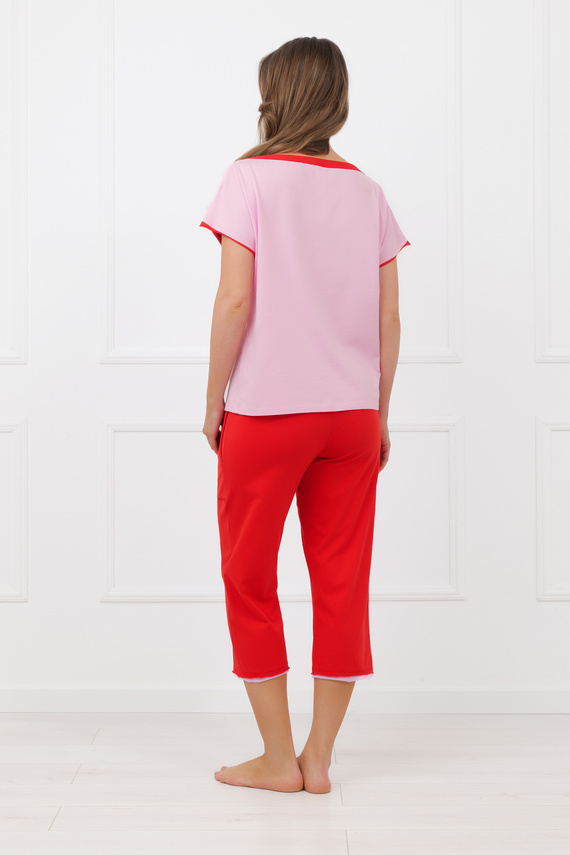 Pigiama Sabrina Italian Fashion 100% cotone – manica corta, pantaloni 3/4