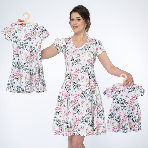 Body neonato Milk & Love fiori chiari cotone manica corta