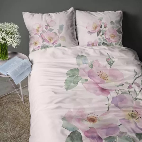 5426 Una biancheria da letto in microfibra 3D con rose selvatiche pastello - Detexpol