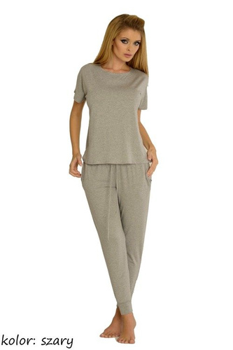 524 Pigiama da donna Paula De Lafense - melange chiaro