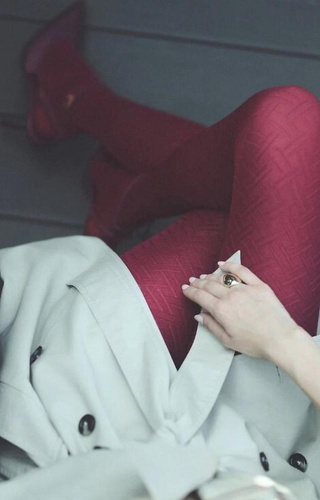 1237 Liset Collant 80 den Gabriella maroon - geometrico, morbido, tecnologia 3D