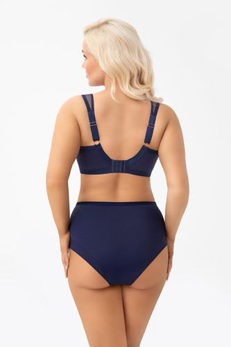 Gorsenia K442/1 Luisse - Mutandine a vita alta in microfibra e cabaret blu navy | Comode, piene, eleganti