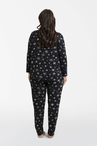 Laponia Pigiama da donna manica lunga, pantaloni lunghi Moda italiana - stampa