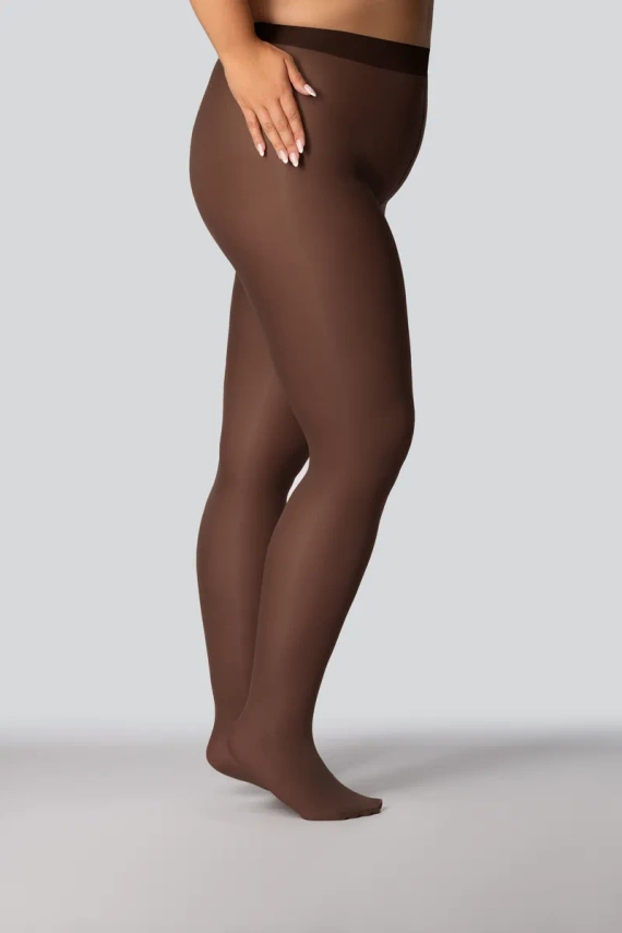 Collant Elizabeth Queen Size 70 den black coffee - liscio, opaco, colorato, confortevole