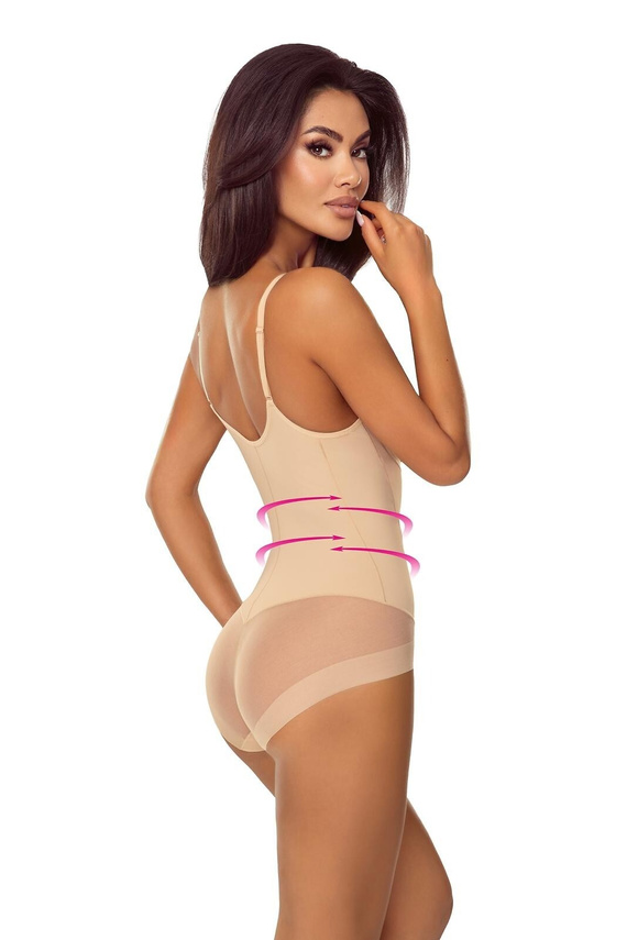 Body 7006 Ofelia Lapinee Beige Body Snellente Sotto il Seno Modellante la Silhouette