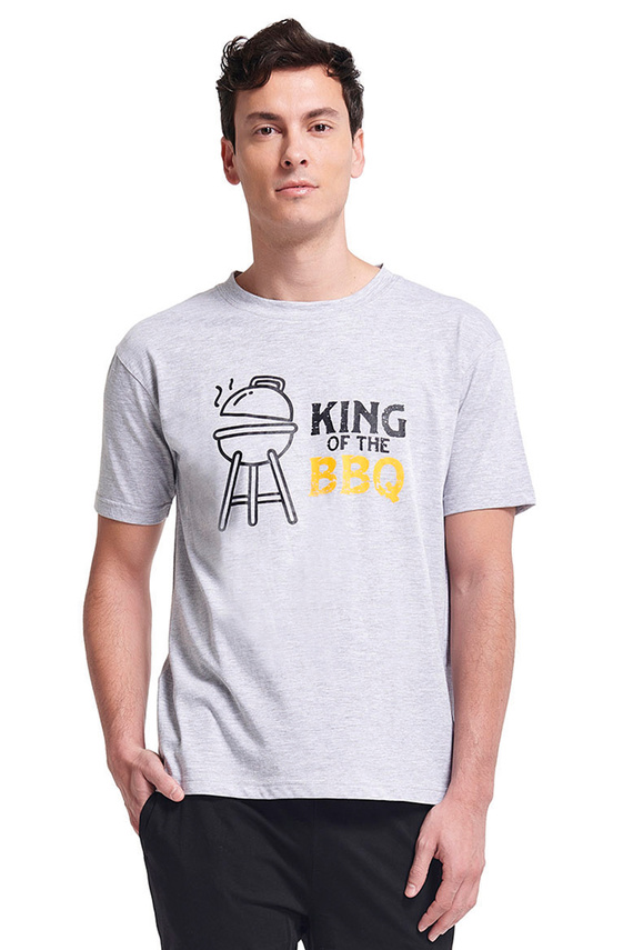 Gianny Pigiama uomo grigio Sorbetto - manica corta, pantaloncini, stampa, cotone