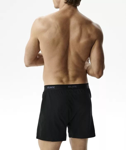 Boxer da uomo Atlantic 2MBX-0255 A2 2 pezzi nero-denim – comodi, 100% cotone