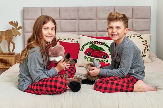 7345 Pigiama per bambini Grigio scuro Doctor Nap - 100% cotone