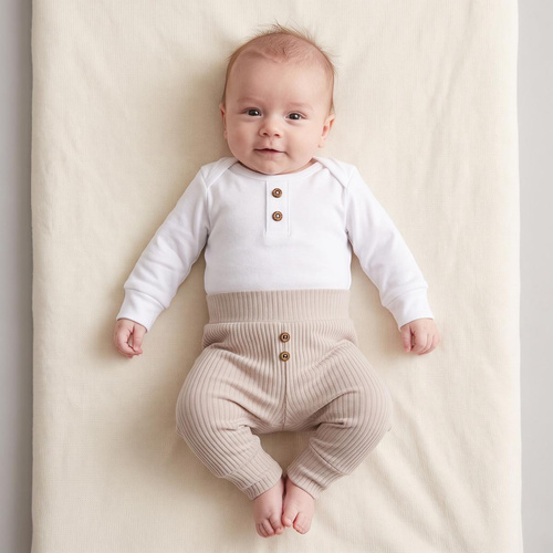 228016 Nicol FARMA Pantaloni neonato a coste in cotone grigio