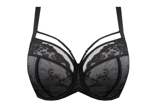 Reggiseno Amadi Soft Unikat nero - con spalline decorative, elegante e confortevole