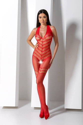 BS100 Bodystocking Rosso passione