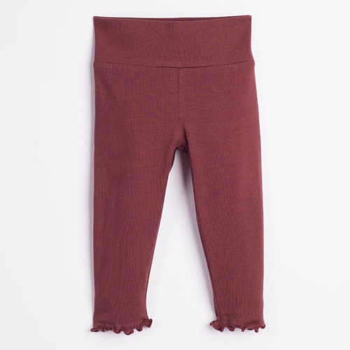 226203 Nicol HANIA Leggings neonato in cotone marrone scuro