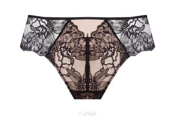 Unikat Kiana slip donna nero in pizzo classico