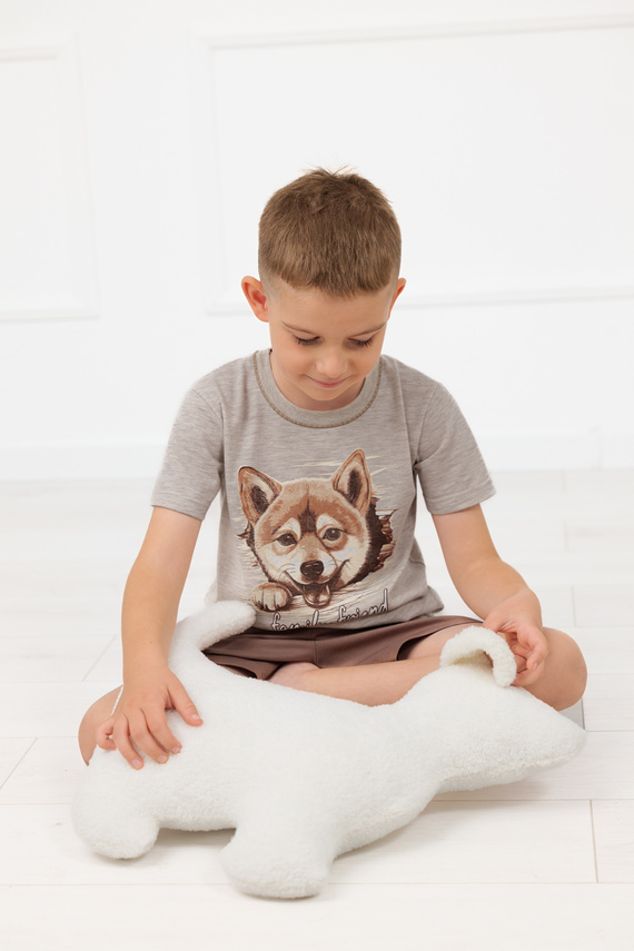 Pigiama bambino Shiba Italian Fashion 100% cotone shorts