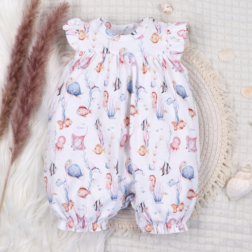 ABN-5481 Tutina per neonato Nini - cotone biologico, manica corta