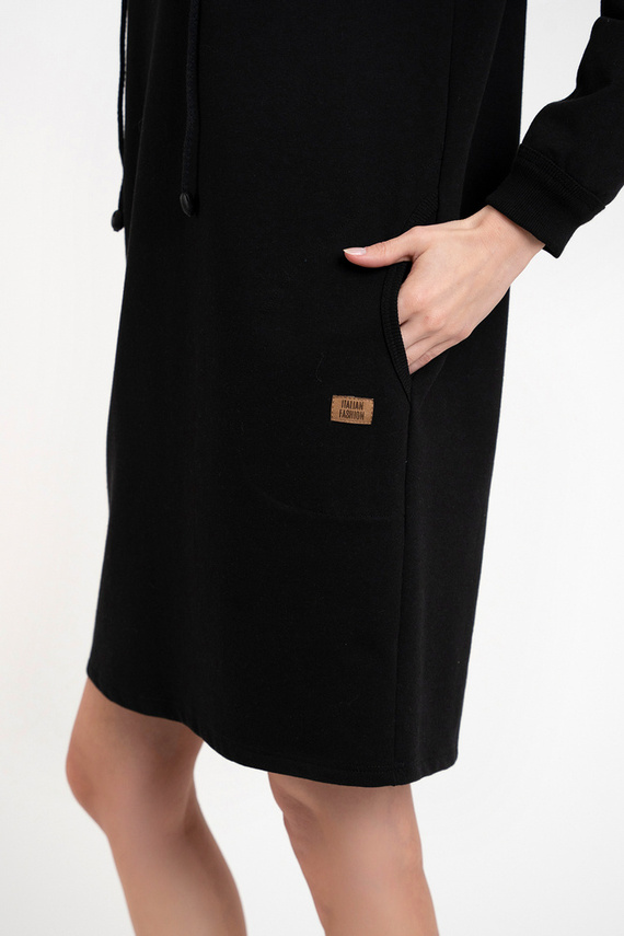 Tunica a maniche lunghe da donna Malmo Moda Italiana - nero