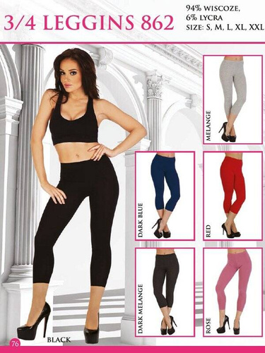 862 Leggings 3/4 De Lafense - rosa sporco
