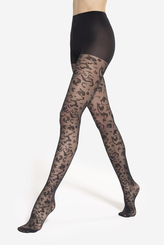 Collant Gatta Trendy Floral wz.05 - 40 den, elegante motivo floreale, stile e comfort