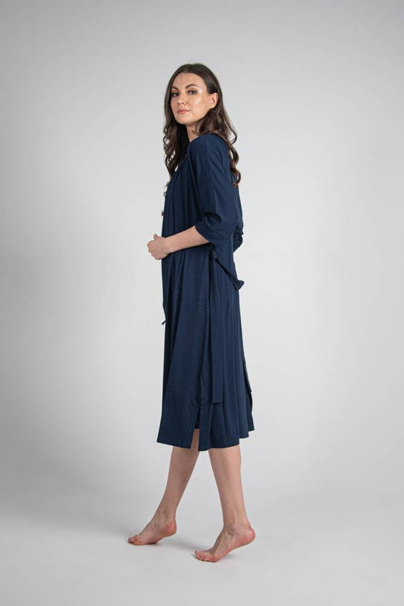 942 Visa Vestaglia lunga De Lafense - blu navy