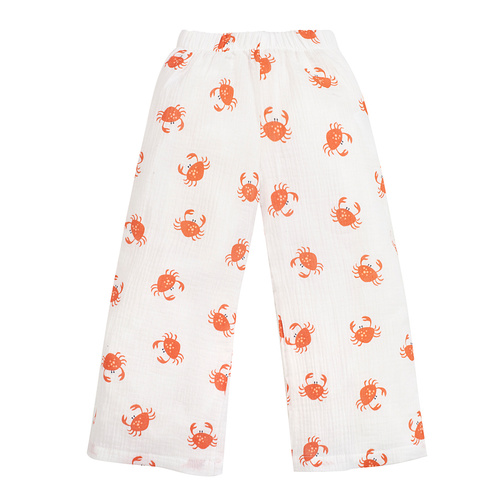 Pantaloni culotte in mussola ecru di Crabs Pinokio - leggerezza estiva e stile nautico