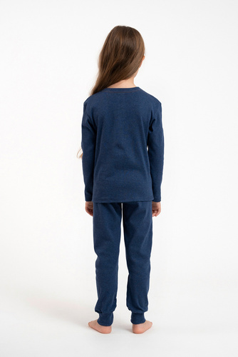 Pigiama da bambina Lita Italian Fashion - blu navy
