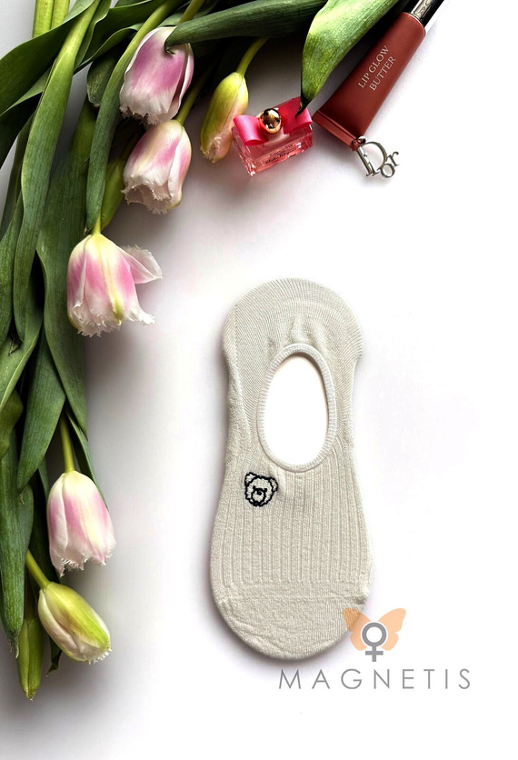 Calzini ballerina donna YN-251131 Magnetis – viscosa con silicone sul tallone