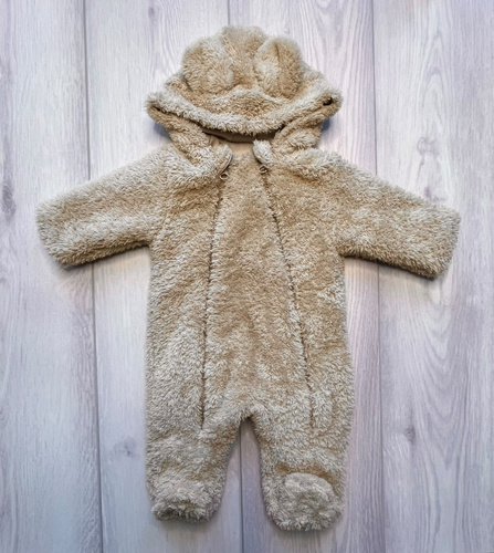 Kombinezon MIŚ Mamatti KL012 beige doppio strato in cotone con piedini