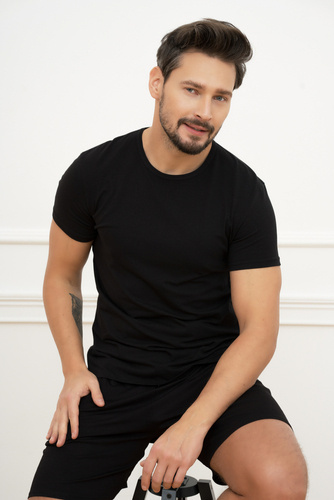 T-shirt a maniche corte Ikar Moda Italiana Uomo - nero