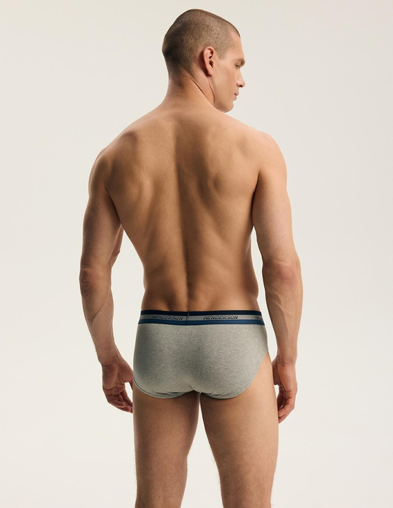 Slips da uomo Henderson Far 45787 2 pezzi in cotone grigio e jeans