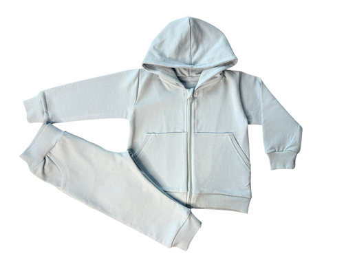 Mamatti DR2152 tuta blu da bambino - felpa con cappuccio e pantaloni con elastico