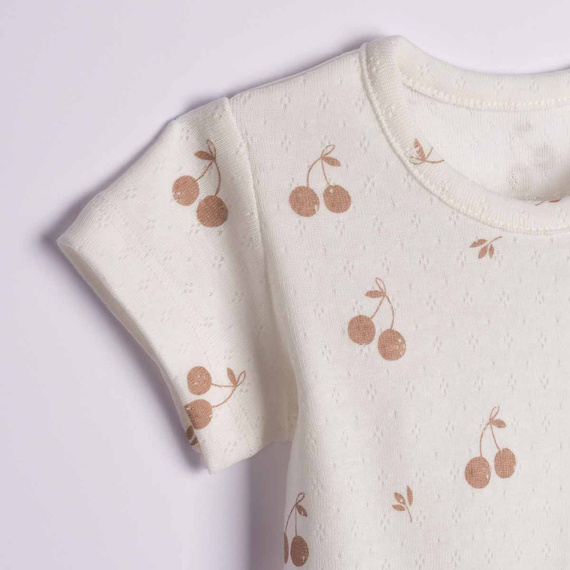 224006 Nicol Body neonata bambina 100% cotone sangallo ciliegie
