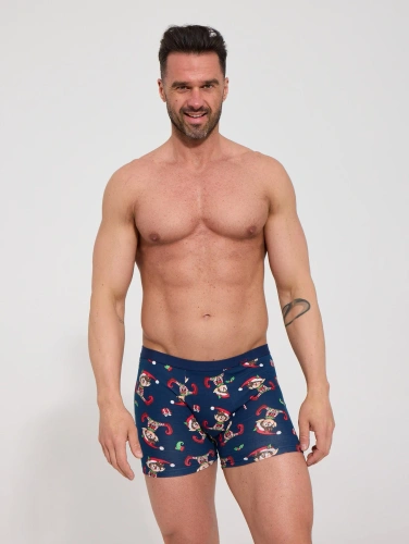 007/88 Elf Boxer da uomo Cornette Christmas in cotone aderenti con motivo natalizio