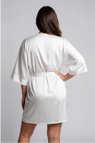 Unikat Beja vestaglia satin ecru leggera elegante comoda quotidiana
