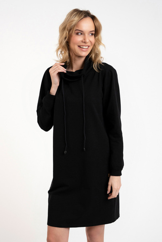 Tunica a maniche lunghe da donna Malmo Moda Italiana - nero