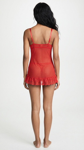 Camicia da notte Nuit Red LivCo tulle pizzo donna elegante