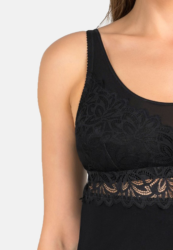 Camisola da notte Teyli 2813 Plus in viscosa per seno grande con pizzo