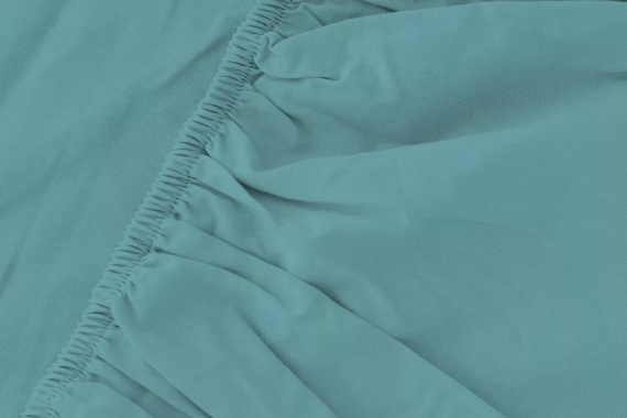 Lenzuolo con angoli in microsatin Poly Detexpol liscio e pratico turquoise