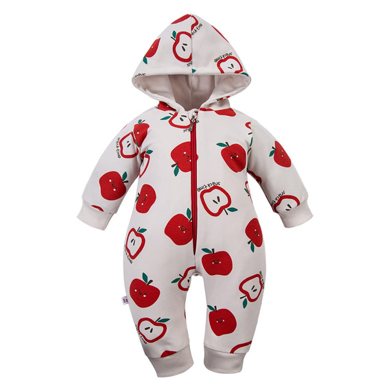 Tutina neonato Eevi ecru 100% cotone senza piedi comoda