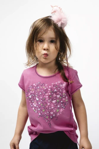 Ontega Pigiama bambina Moda italiana - amaranto/blu scuro