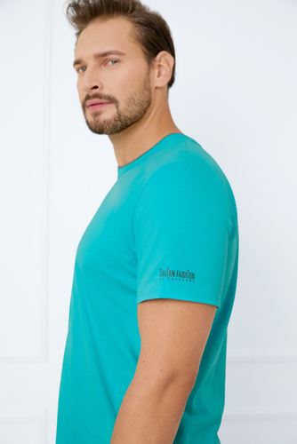 Krystian Pigiama da uomo a maniche corte, pantaloncini Moda italiana - turchese