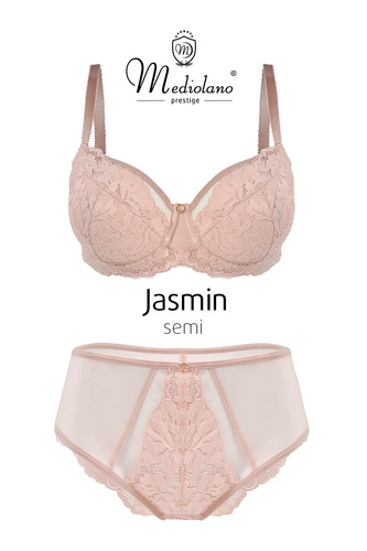 Mediolano Jasmin 19151 reggiseno semi soft pizzo rosa cipria